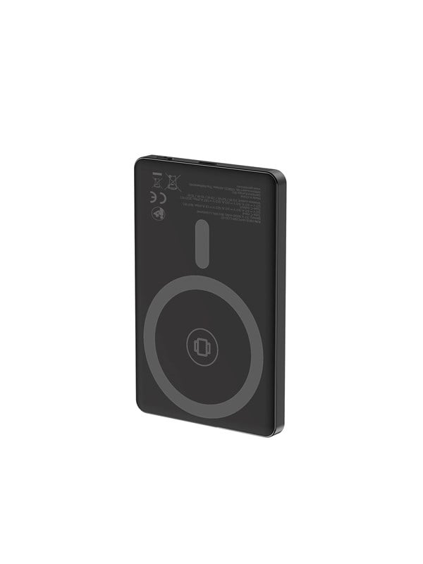 Gembird 15 W Magnetic wireless powerbank with LCD Powerbank - Sort - 5000 mAh