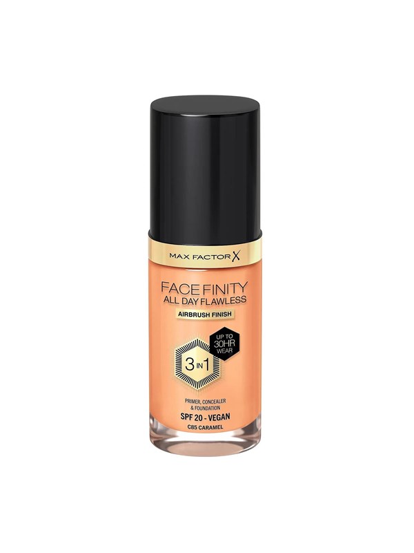 Max Factor All Day Flawless 3in1 Foundation 30.- 85 Caramel billede