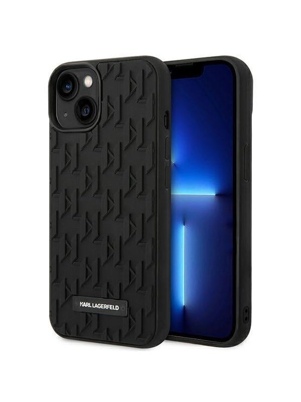 Karl Lagerfeld 3D Monogram Case for iPhone 14 Plus - Black
