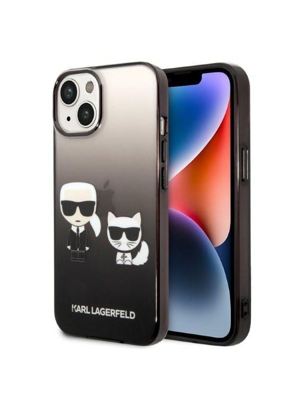 Karl Lagerfeld KLHCP14STGKCK iPhone 14 6.1 "hardcase black / black Gradient Ikonik Karl & Choupette