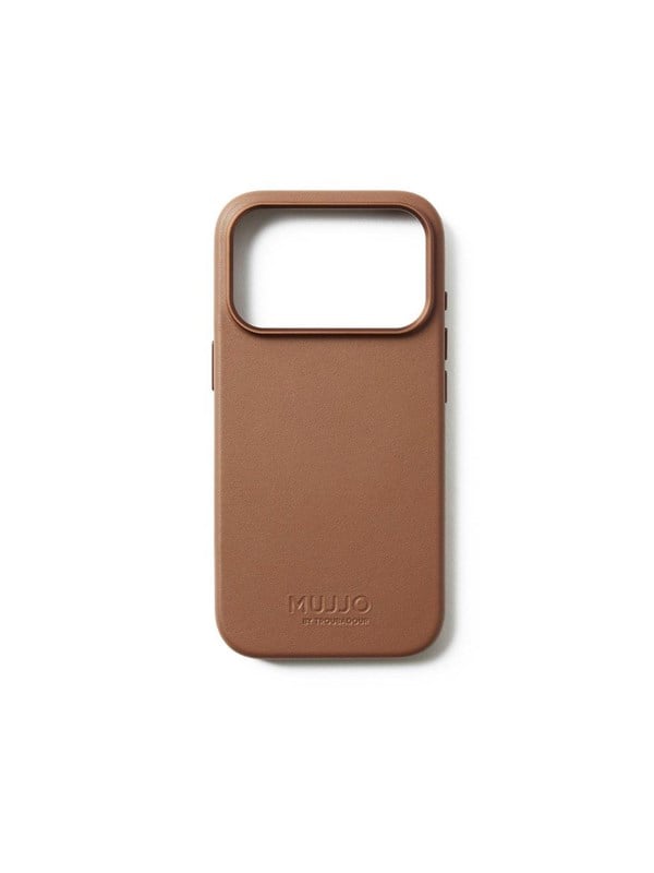 Mujjo Full Leather MagSafe-cover til iPhone 17 Pro - Brun