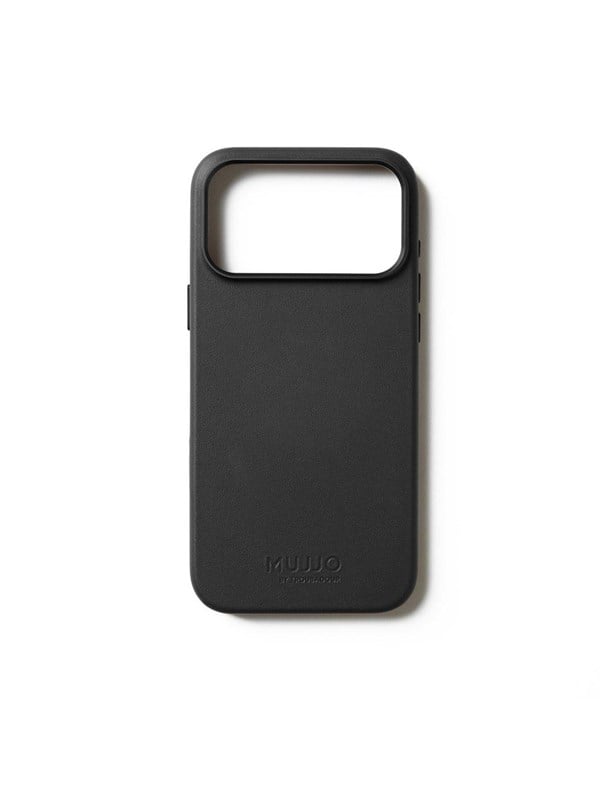 MUJJO Full Leather Cover til iPhone 17 Pro Max - sort
