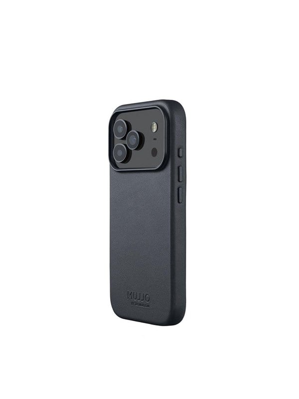 Mujjo Full Leather Case MagSafe til iPhone 17 Pro - Grå