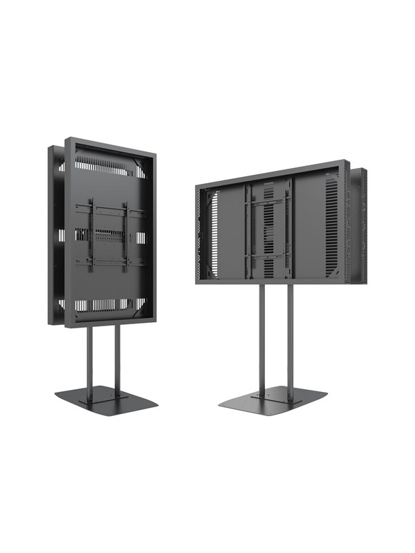Multibrackets M Pro Series mounting kit - for digital signage display - dual pole high brightness - black - Maks 50 kg - Maks størrelse 65"