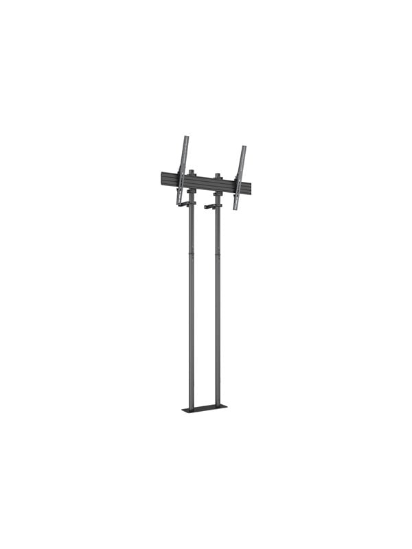 Multibrackets M Pro Series mounting kit - for flat panel - dual pole - black - Maks - Maks størrelse 98"