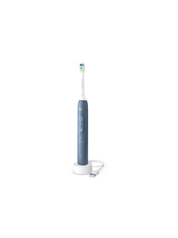 Philips 4100 series 4100 HX4041/48 Genopladelig tandbørste, Voksen, Sonisk tandbørste, Daglig pleje, Gum pleje, 31000 Omdrejninger pr. minut, Blå, 2 min, 4 x 30 sek.