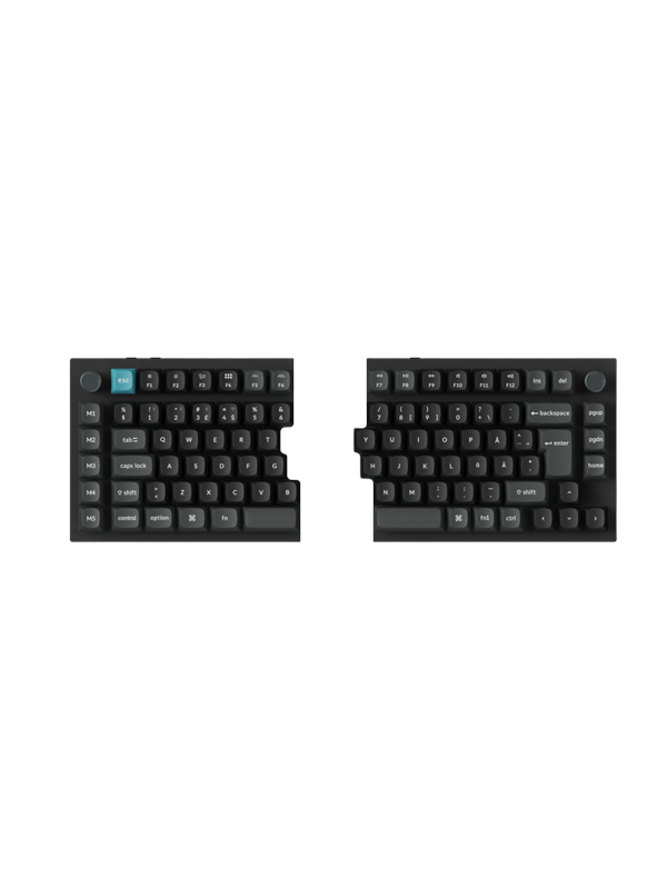 Keychron Q11 Ultra 75% Split 8K Wireless Tri-Mode - POM Red - Gaming Tastatur - Uden Numpad - Nordisk - Sort