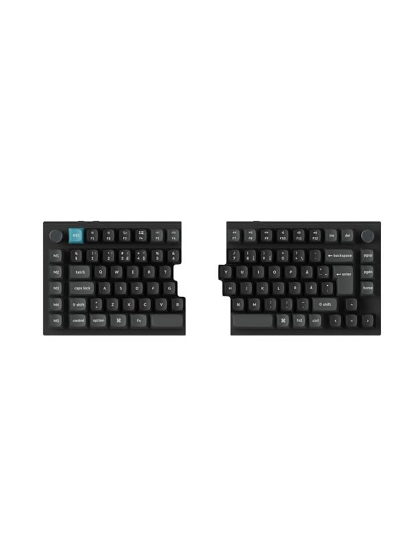 Keychron Q11 Ultra 75% Split 8K Wireless Tri-Mode - POM Banana - Gaming Tastatur - Uden Numpad - Nordisk - Sort
