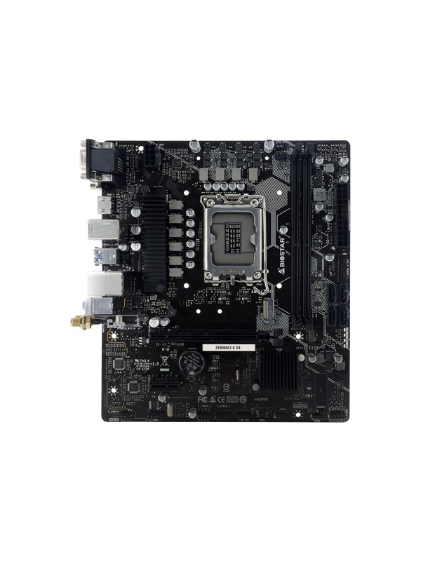 BIOSTAR Z690MX2-E D4 - 6.0 - motherboard - micro ATX - LGA1700 Socket - Z690 Bundkort - Intel Z690 - Intel LGA1700 - DDR4 RAM - Micro-ATX