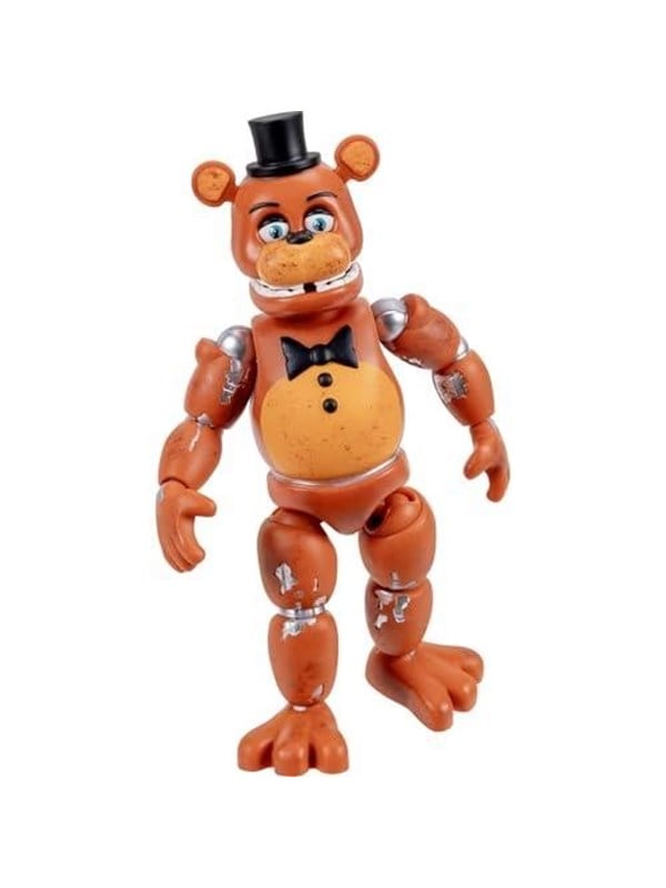Jazwares - Five Nights at Freddy's Withered Freddy - Articulated Figure with Jumpscare Feature and Glow-in-the-Dark Eyes 12 cm - Figur
