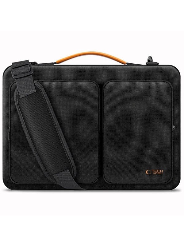 Tech-Protect Defender Bag for Laptop 15-16 - Black & Orange