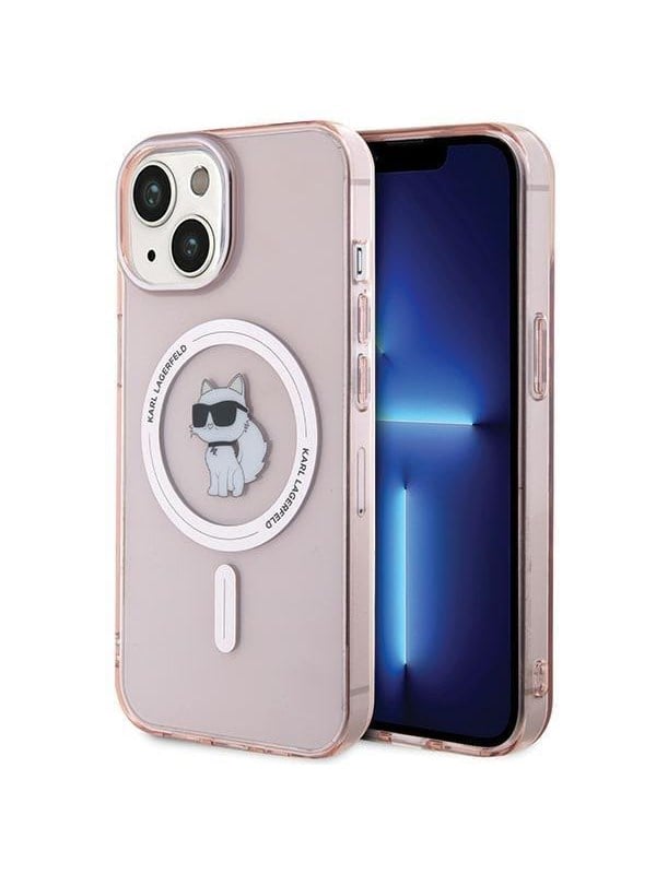 Karl Lagerfeld IML Choupette MagSafe case for iPhone 15 - pink
