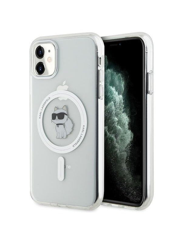 Karl Lagerfeld IML Choupette MagSafe case for iPhone 11 / Xr - transparent