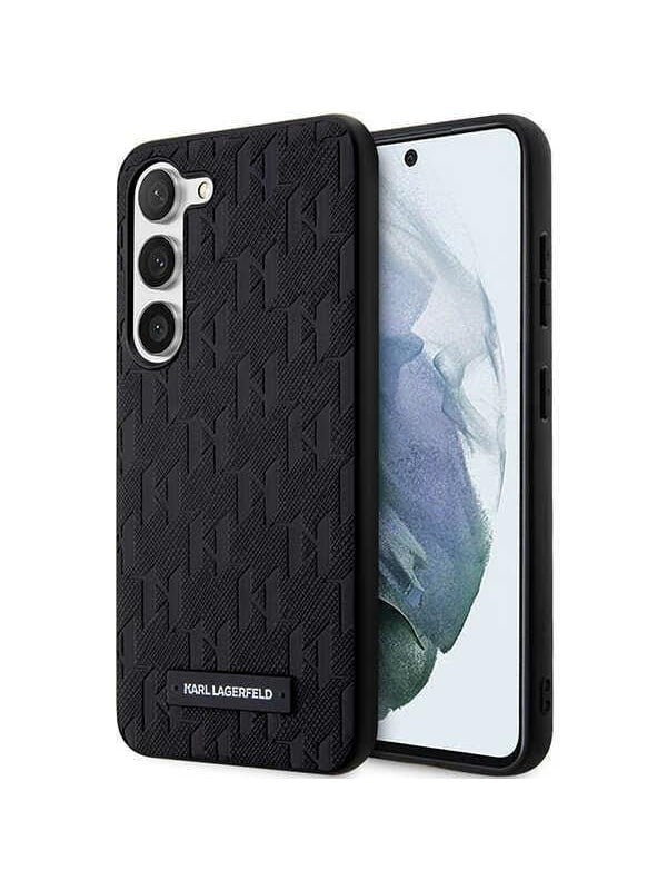 Karl Lagerfeld Saffiano Mono Metal Logo case for Samsung Galaxy S24 - black