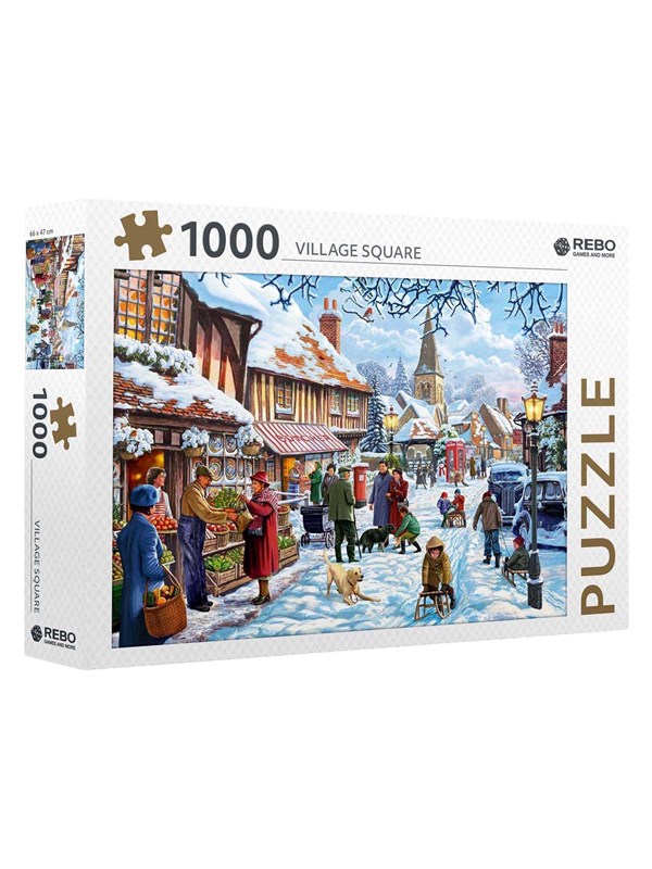 Rebo Publishers Jigsaw puzzle Village Square - 1000 pcs. Floor
