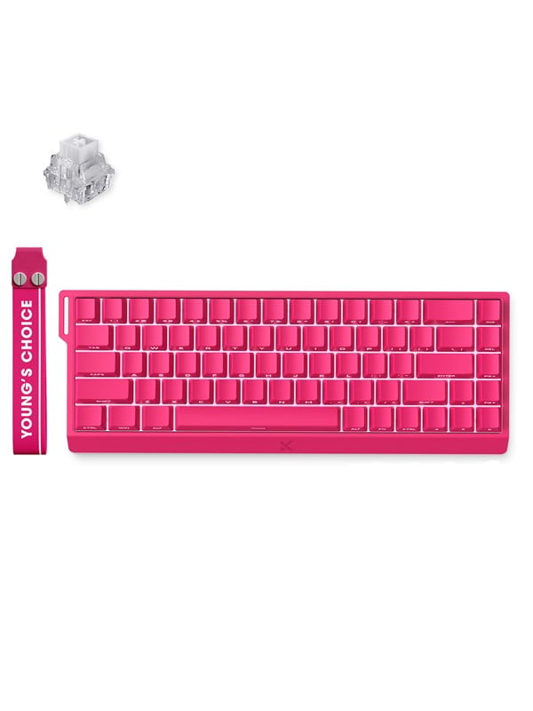 MCHOSE Ace 68 Ice Rhino Magnetic Hall Effect Magnetic - Gaming Tastatur - Uden Numpad - Amerikansk engelsk - Rød