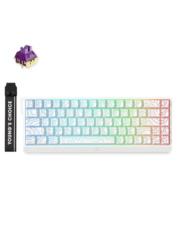 MCHOSE Ace 68 TTC Dragon Lord Hall Effect Magnetic - Gaming Tastatur - Uden Numpad - Amerikansk engelsk - Hvid