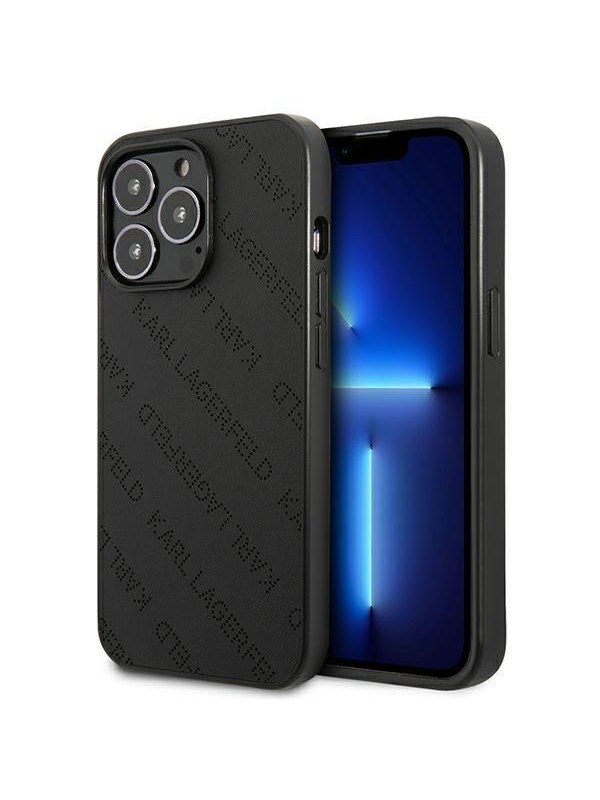Karl Lagerfeld Perforated Allover iPhone 13 Pro Max 6.7" Case - Black