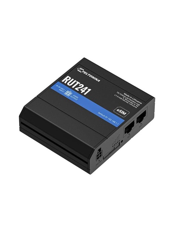 Teltonika RUT241 - wireless router - WWAN - Wi-Fi - 2G 3G 4G - DIN rail mountable - Wireless router N Standard - 802.11n