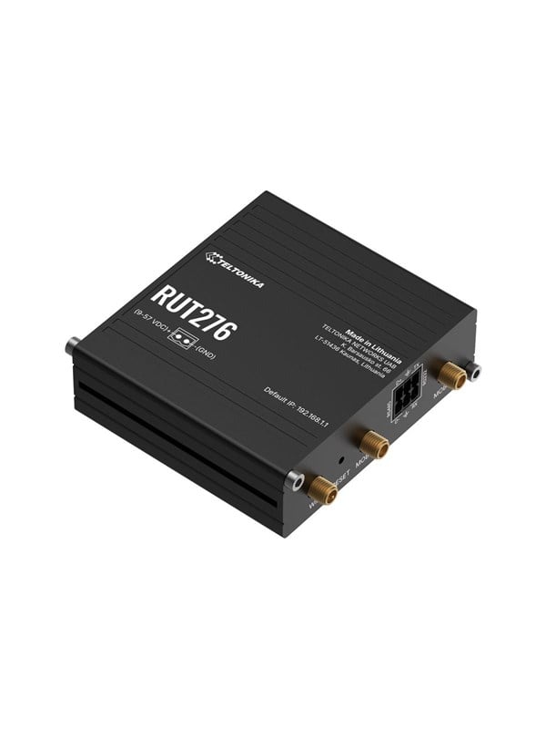 Teltonika RUT276 – wireless router – WWAN – LTE Wi-Fi – 5G 4G – DIN rail mountable wall-mountable surface-mountable – Wireless router LTE
