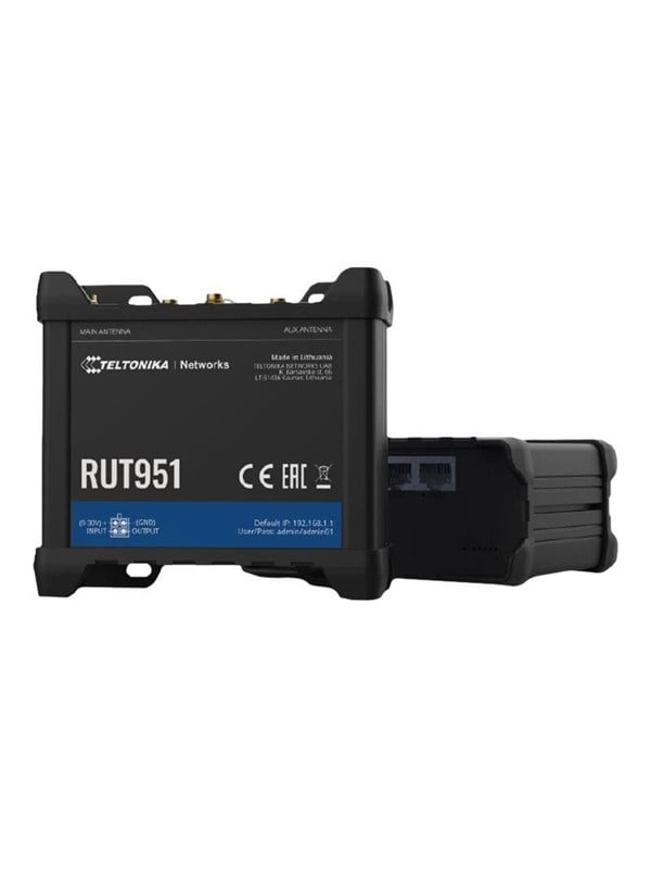 Teltonika RUT951 - wireless router - WWAN - Wi-Fi LTE - 3G 4G 2G - DIN rail mountable surface-mountable wall-mountable - Wireless router LTE