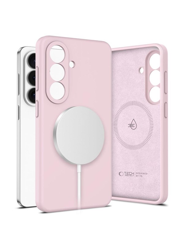 Tech-Protect Silicone MagSafe Case for Samsung Galaxy S26 - Pink