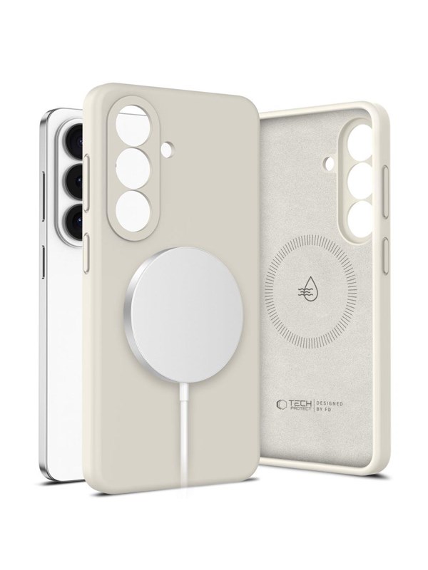 Tech-Protect Silicone MagSafe Case for Samsung Galaxy S26+ - Beige