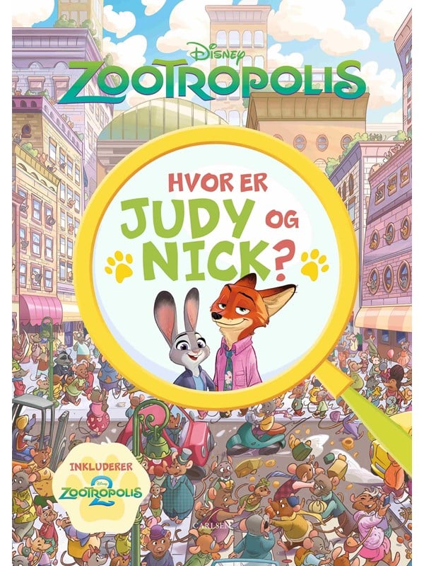 Hvor er Judy og Nick? En Zootropolis søg og find-b - Børnebog - Hardcover