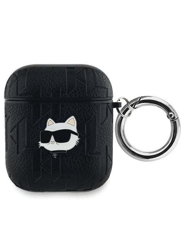 Karl Lagerfeld Monogram Choupette Head case for AirPods 1 / 2 - black