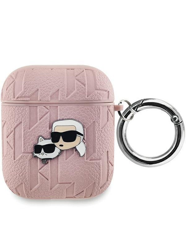 Karl Lagerfeld Monogram Karl & Choupette Head case for AirPods 1 / 2 - pink