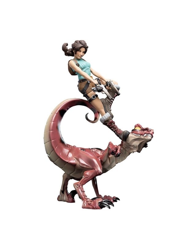 Weta Workshop - Tomb Raider - Lara Croft & Raptor Figure (Mini Epics) - Figur billede