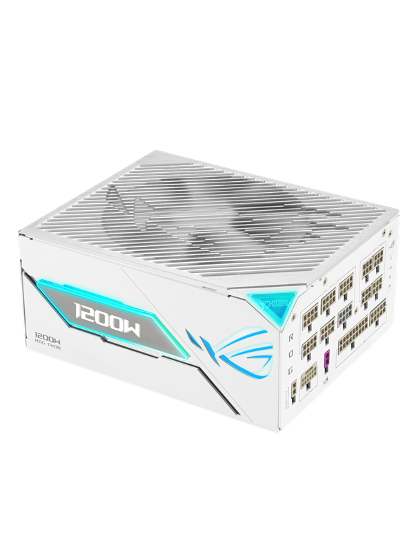 ASUS ROG THOR 1200W Platinum III White (ROG Equalizer) Strømforsyning - 1200 Watt - ATX 3.1 - 80 Plus Platinum certified