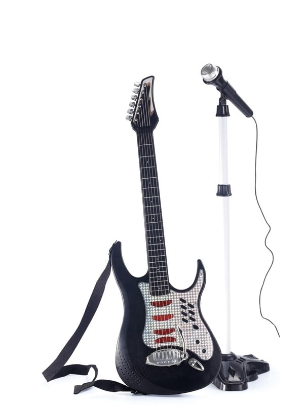 Junior Elguitar Til Børn Inkl. Mikrofon Og Mikrofonholder