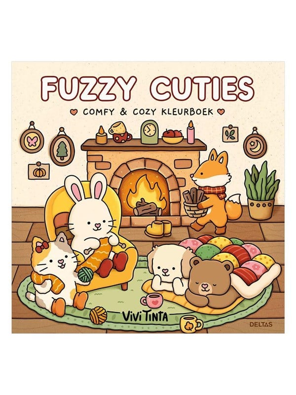 Deltas Fuzzy Cuties Cute & Comfy Coloring Book Vivi Tinta