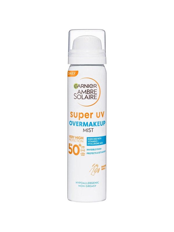 Garnier Ambre Solaire Super UV Over Makeup Protection Mist with Hyaluronic Acid SPF50+ 75 ml