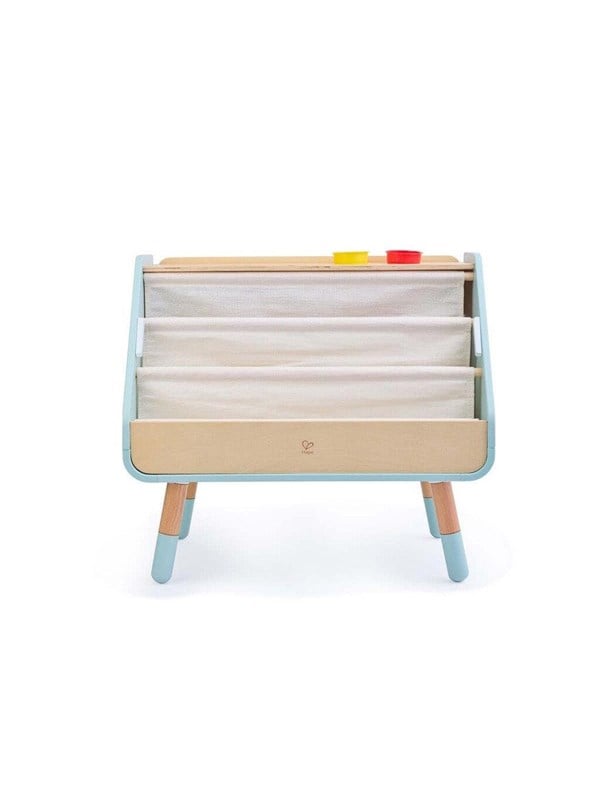 Hape læs og tegn bogreol - 2-i-1 børnebogreol med tegnetavle - 70x63,1x39 cm