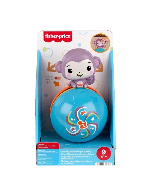 Fisher-price - Crawling Musical Purple Monkey - Abe Aktivitetsbold