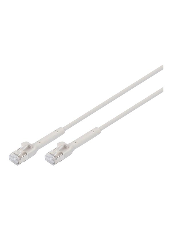 Netværkskabel Cat6a - DIGITUS, F-FTP, bøjeligt patchkabel, 3 m, grå, 10-pak