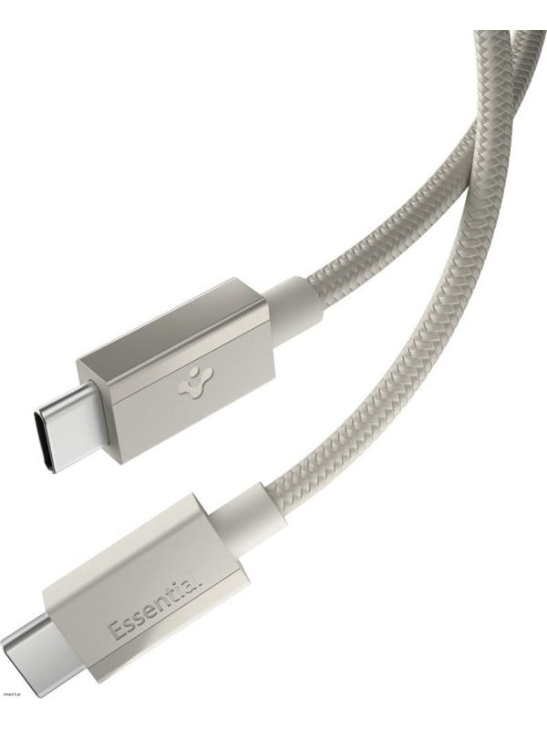 Spigen Essential USB-C to USB-C 60W Fabric Cable - 1.5m - Natural Titanium