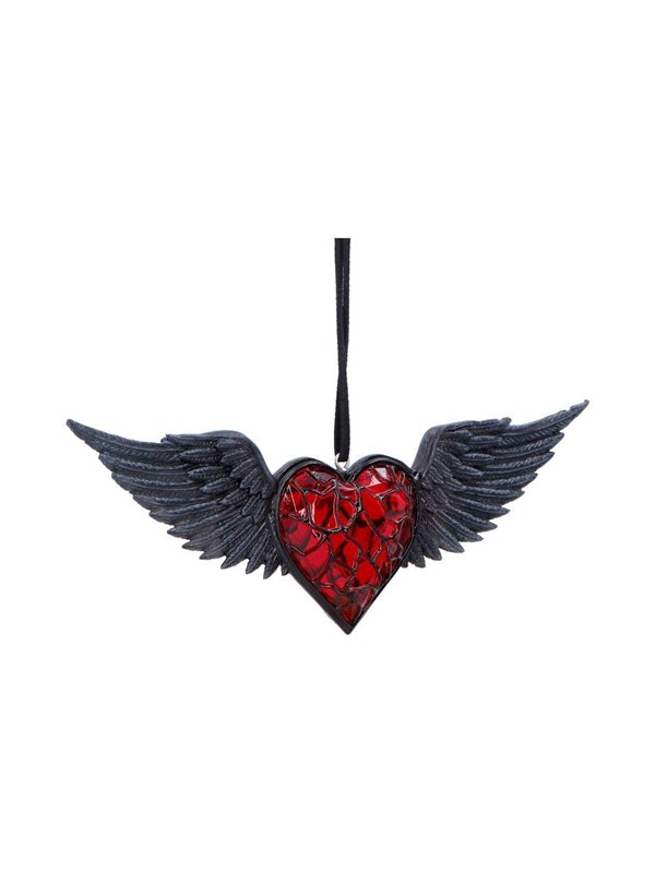 Nemesis Now - Nemesis - House Of Obscura - Black Winged Heart Hanging Ornament billede