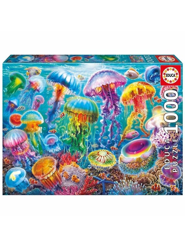 Educa - Jellyfish Puzzle - 1000 Brikker - Puslespil Med Gopler