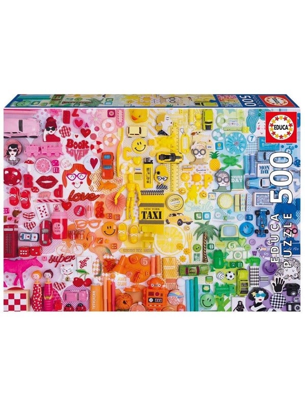 Educa - Colorful Collage Puzzle - 500 Brikker - Puslespil