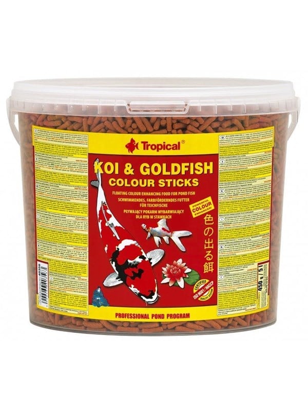 Tropical foder til fisk Koi & Goldfish Colour Sticks 11L/900g (40372)