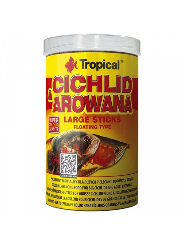 Tropical Cichlid & Arowana Large Sticks 1000 ml. 300 g.