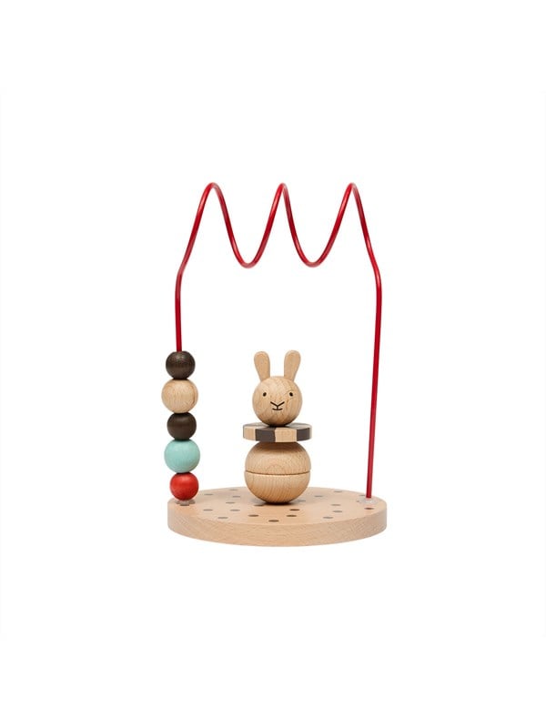 OYOY Kugleramme - Circus Rabbit - Træ - Nature/Cherry Red