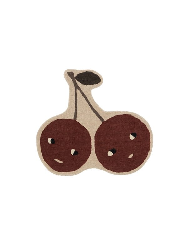 OYOY Gulvtæppe - 86x76 cm - Cherry - Nutmeg