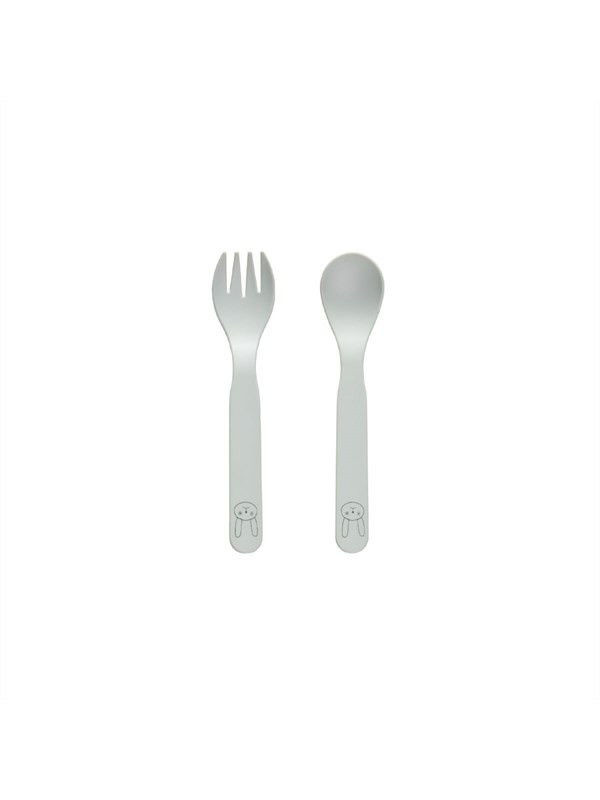 OYOY Børnebestik - Bioplast - 2 Dele - Pullo - Pale Mint