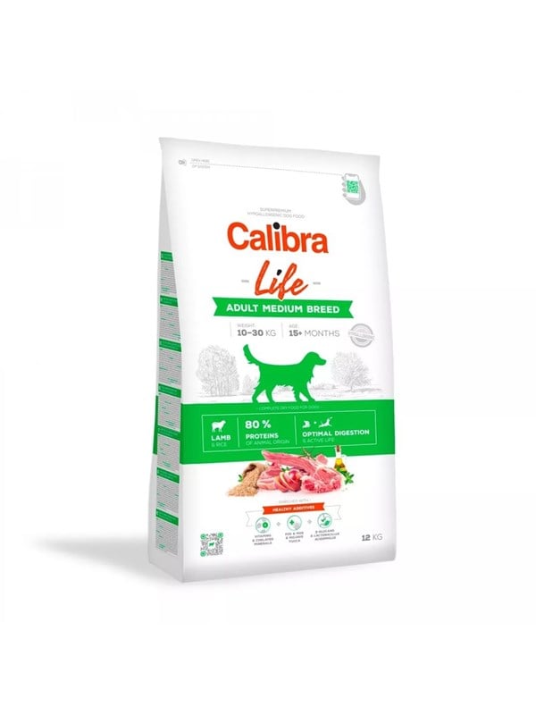 Calibra Life Adult Medium Breed Lamb - dry dog food - 12kg billede