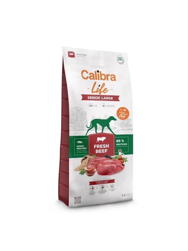Hundefoder tør - Calibra Life Senior Large Fresh Beef 12 kg