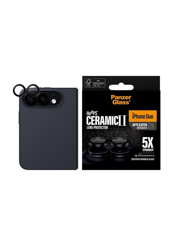 PanzerGlass Hoops® Ceramic Camera Lens Protector Apple iPhone Duo - Køb til DKK 129 - Spar 31%
